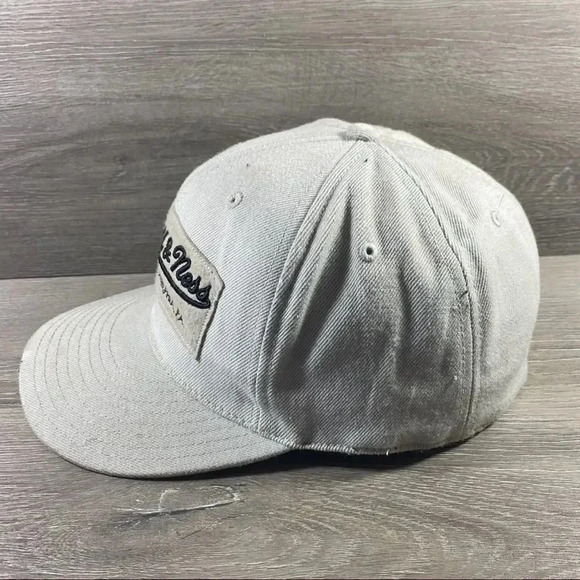 Vintage Mitchell & Ness Fitted Hat 7 7/8 Gray/Black - Picture 2 of 5